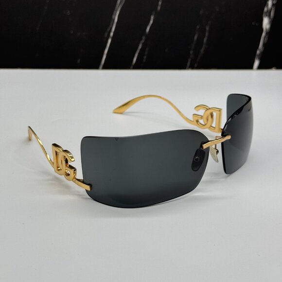 NEW DOLCE&GABBANA DG2319 02/87 GOLD/BLACK SUNGLASSES DG2319 0287 EYEWEAR - Picture 10 of 12